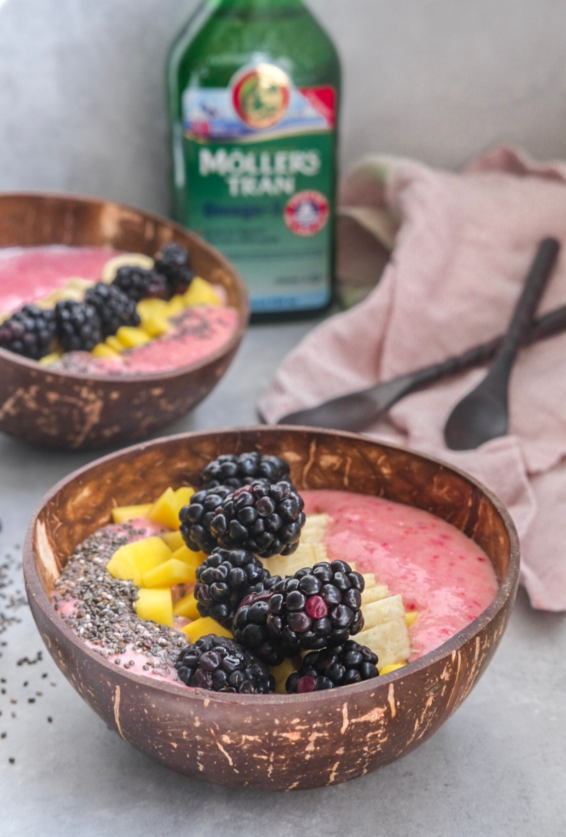 Smoothie med fiskeolie fra Møller's Tran