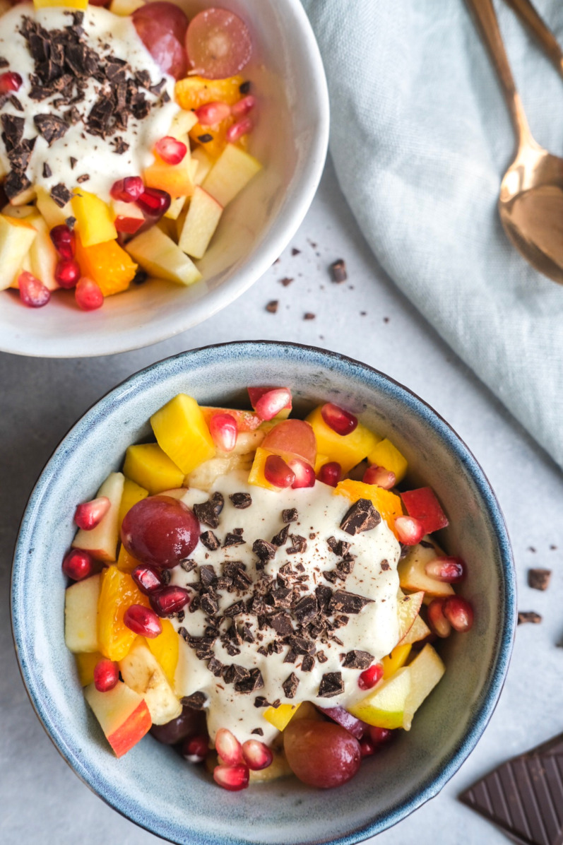 Frugtsalat med råccreme