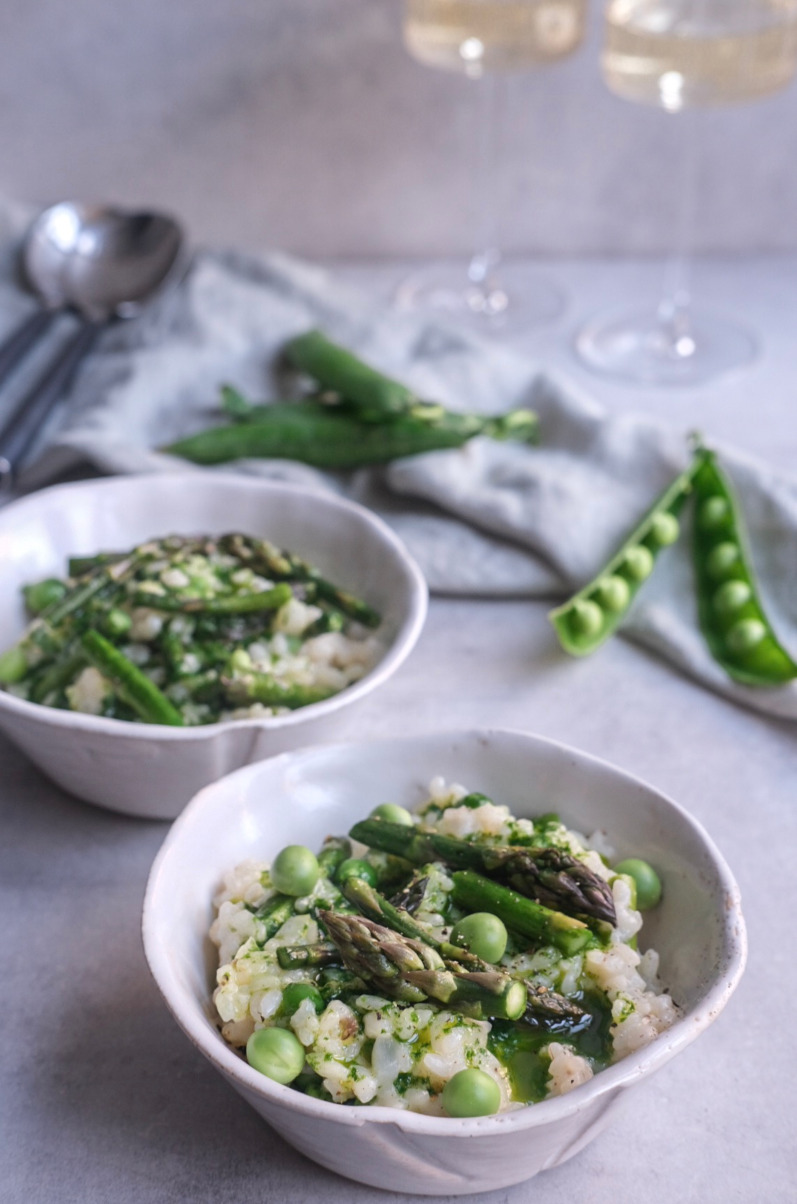 Risotto med asparges og ærter