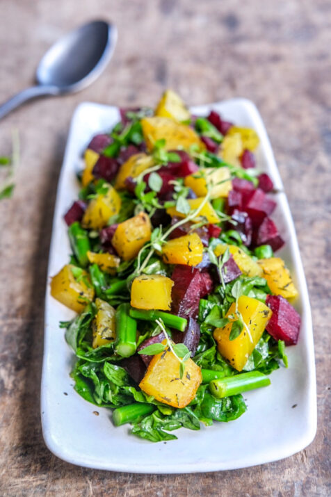 Salat med asparges og beder